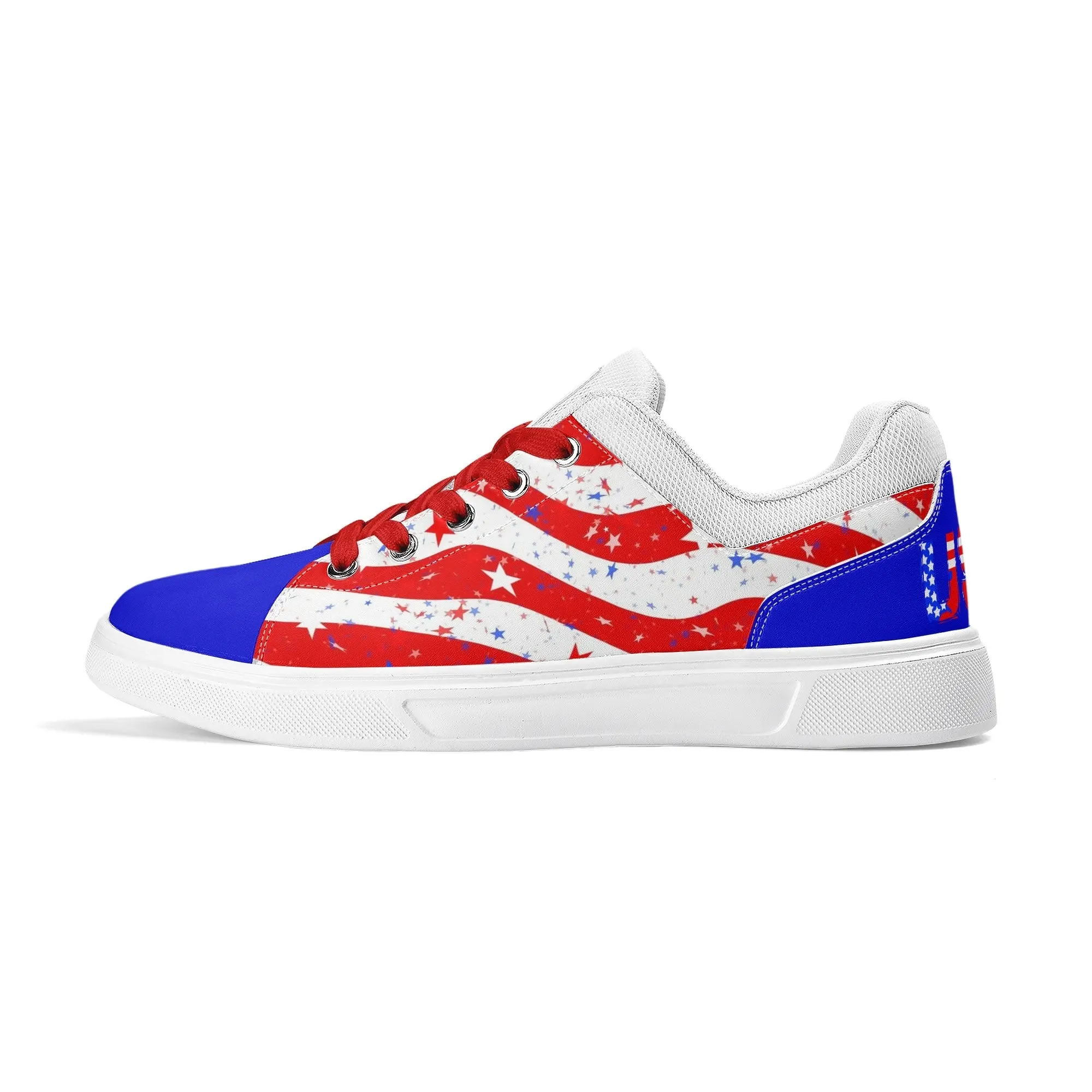 Unisex PU Leather Patriotic American Skate Shoes