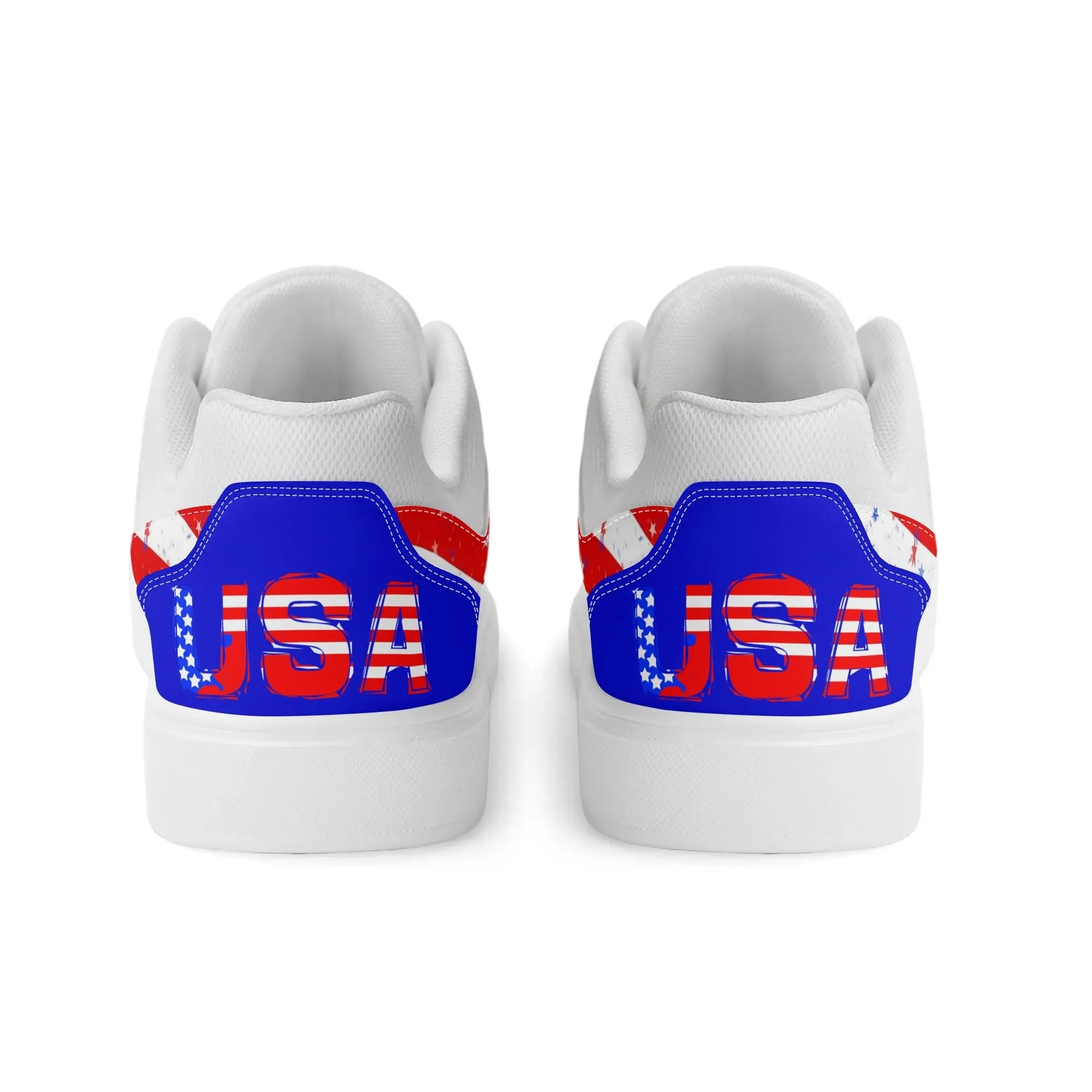 Unisex PU Leather Patriotic American Skate Shoes