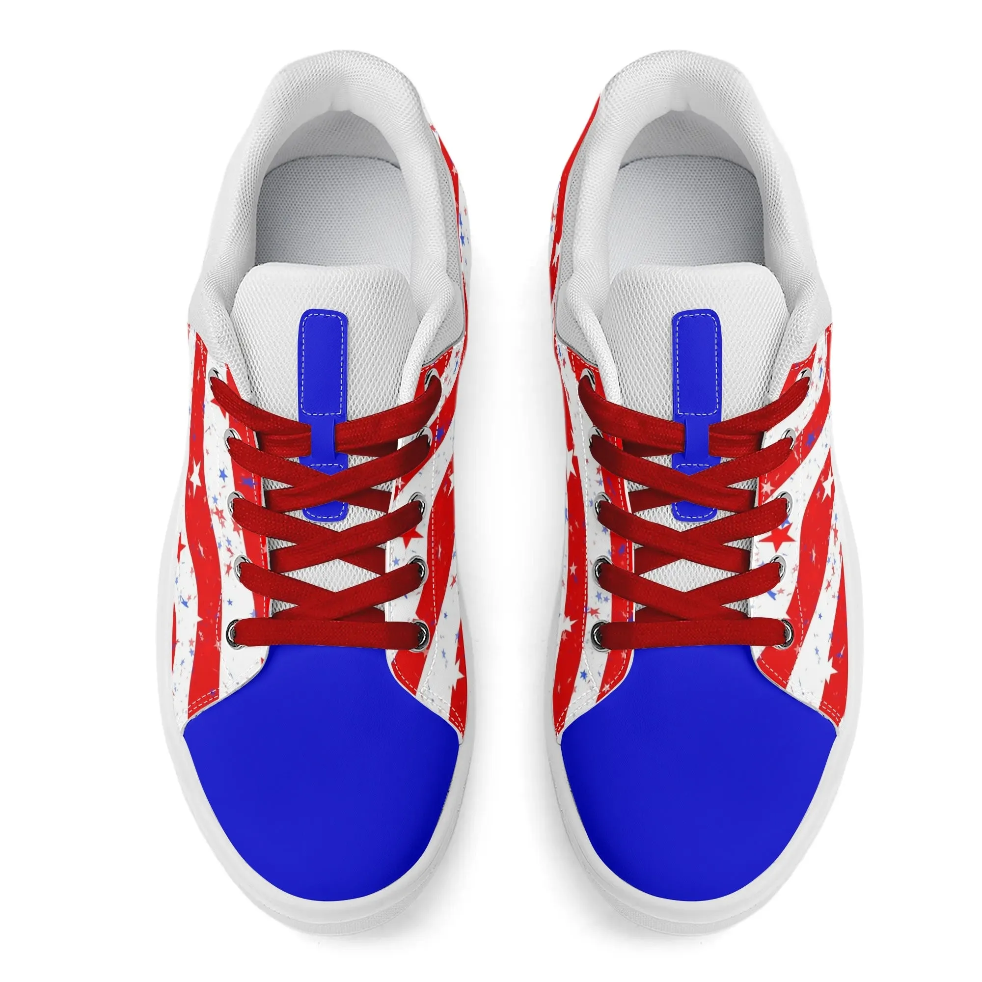 Unisex PU Leather Patriotic American Skate Shoes