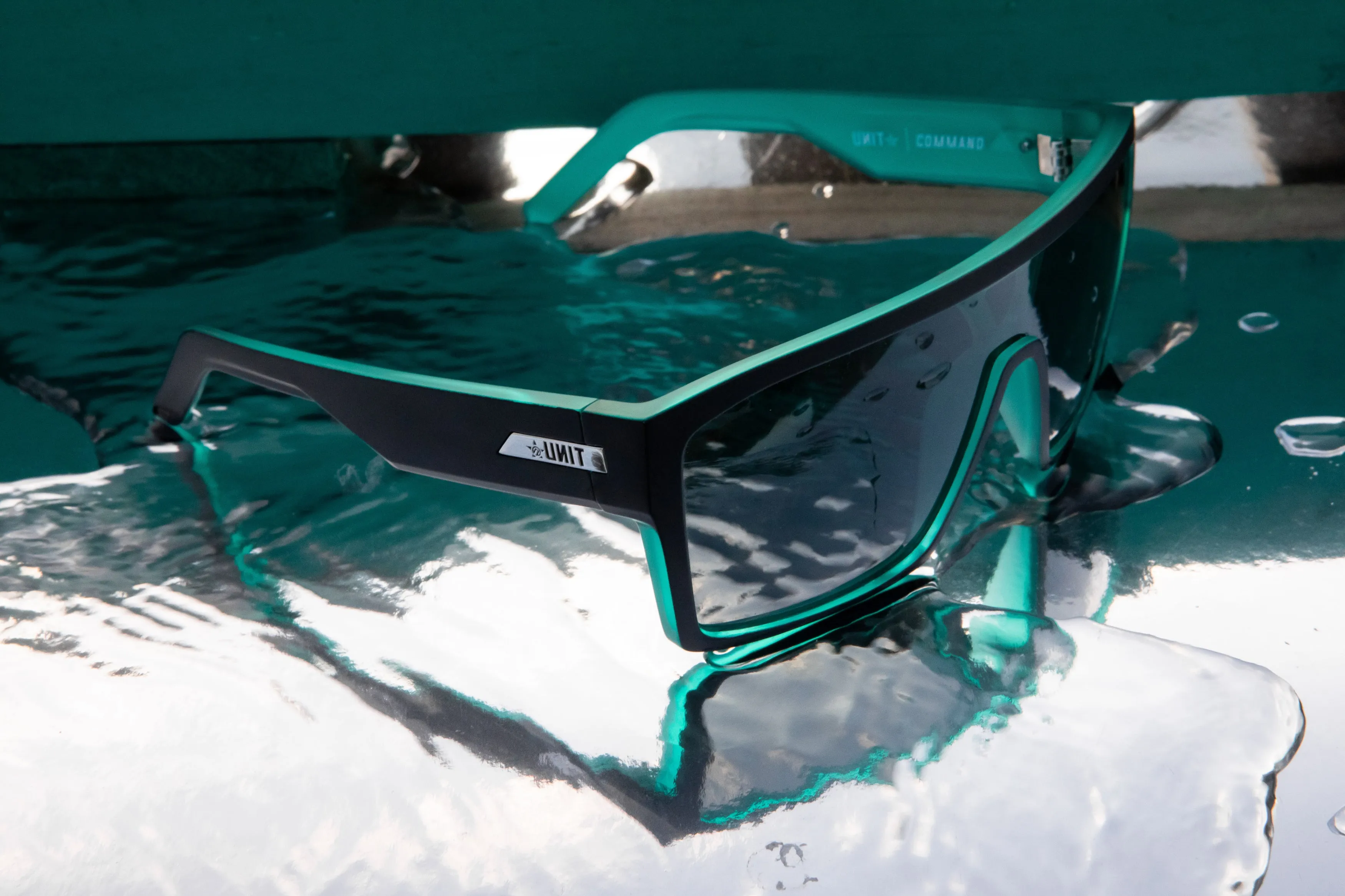 UNIT COMMAND SUNGLASSES - TEAL POLARISED