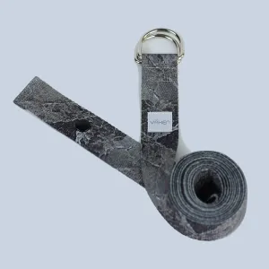 Vaken Marbled Yoga Strap - Black Marbled
