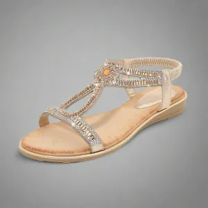 Vally | Handmade golden sandal with comfortable fit
