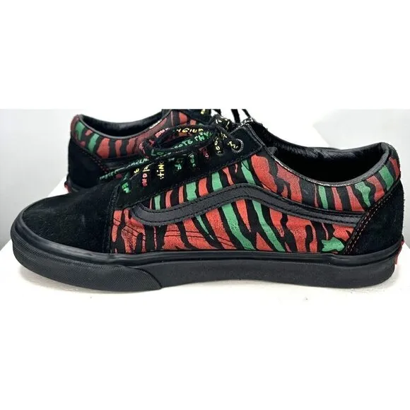 VANS A Tribe Called Quest Old Skool Low Top Stripes Shoes Mens 9 Womens 10.5
