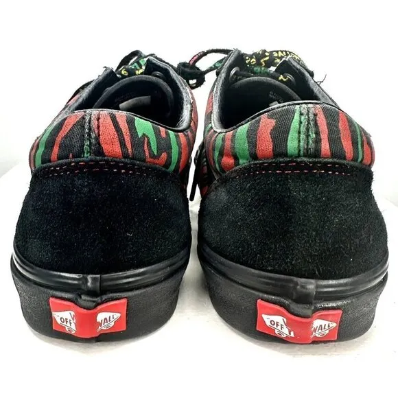 VANS A Tribe Called Quest Old Skool Low Top Stripes Shoes Mens 9 Womens 10.5