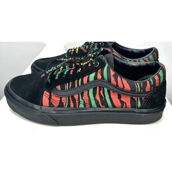VANS A Tribe Called Quest Old Skool Low Top Stripes Shoes Mens 9 Womens 10.5