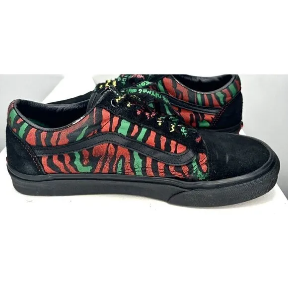 VANS A Tribe Called Quest Old Skool Low Top Stripes Shoes Mens 9 Womens 10.5