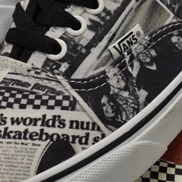 Vans Authentic Paul Van Doren Shoe Black &amp; White  Sneaker 8 Men’s Women’s 9.5