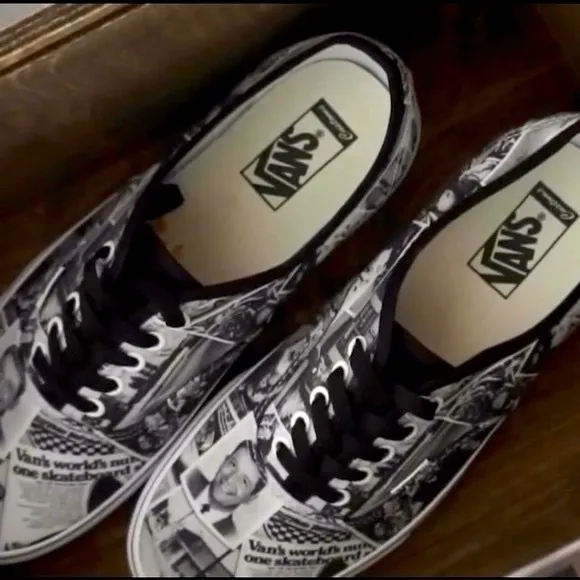 Vans Authentic Paul Van Doren Shoe Black &amp; White  Sneaker 8 Men’s Women’s 9.5