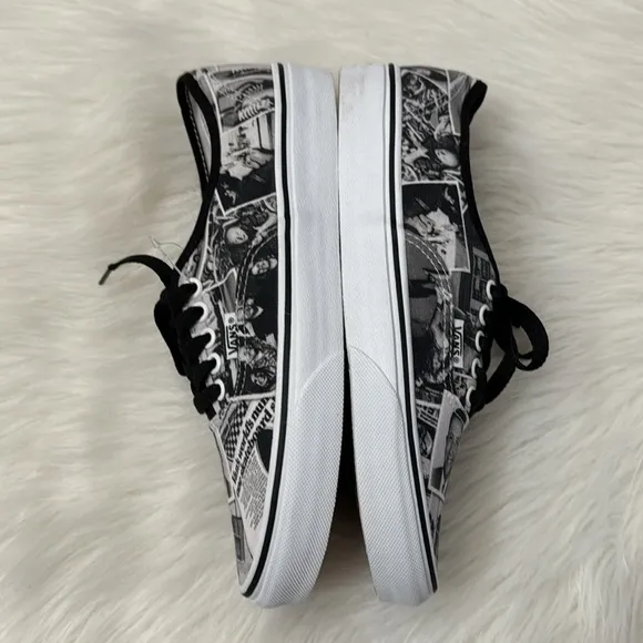 Vans Authentic Paul Van Doren Shoe Black &amp; White  Sneaker 8 Men’s Women’s 9.5