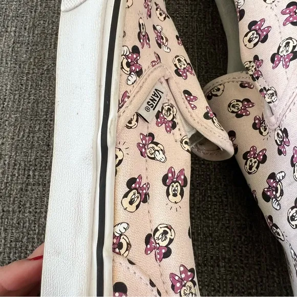 Vans Disney Minnie Mouse Kids 7 Pink Slip-On Shoes