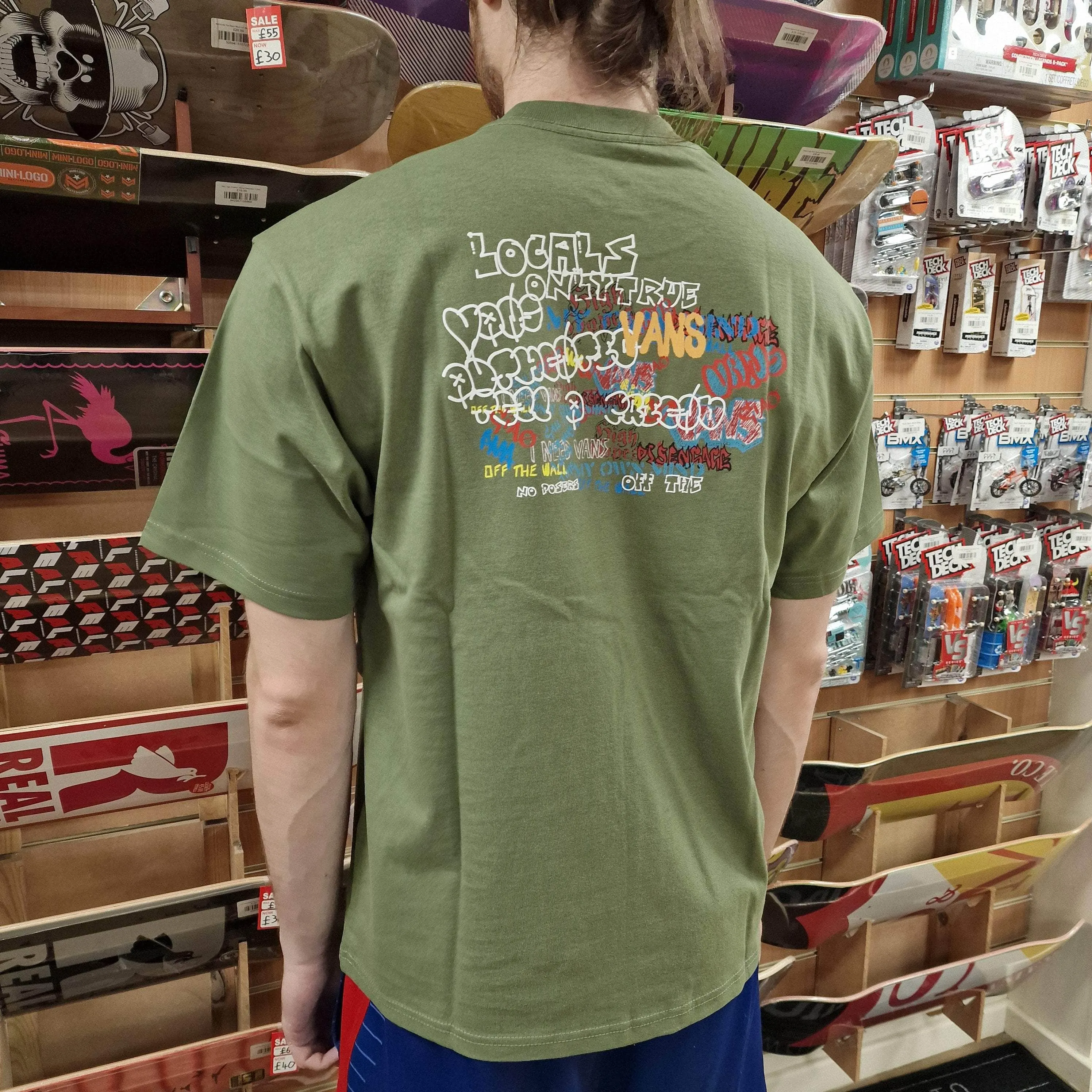 Vans Local Pub Spray Loose Fit T-Shirt Olivine