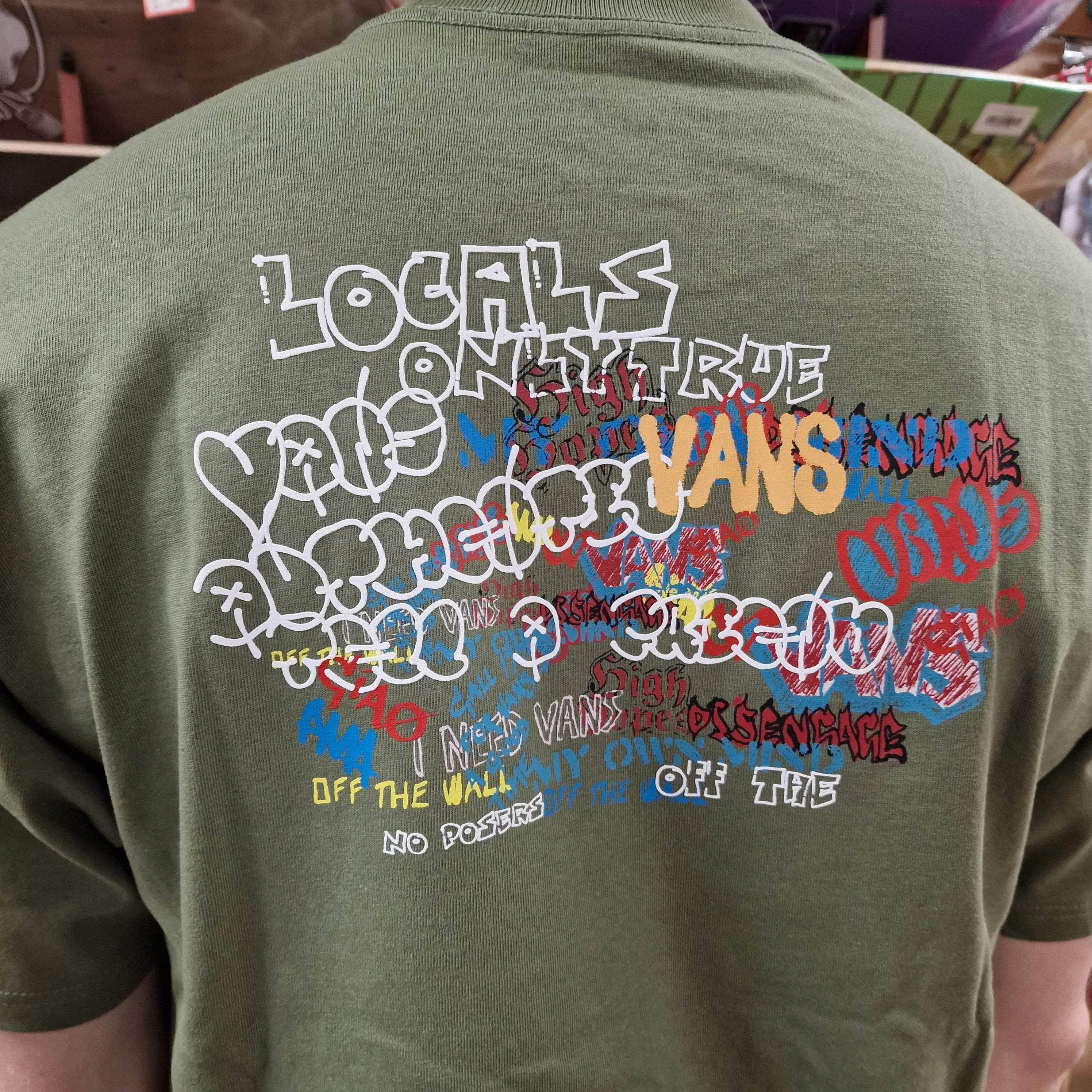 Vans Local Pub Spray Loose Fit T-Shirt Olivine