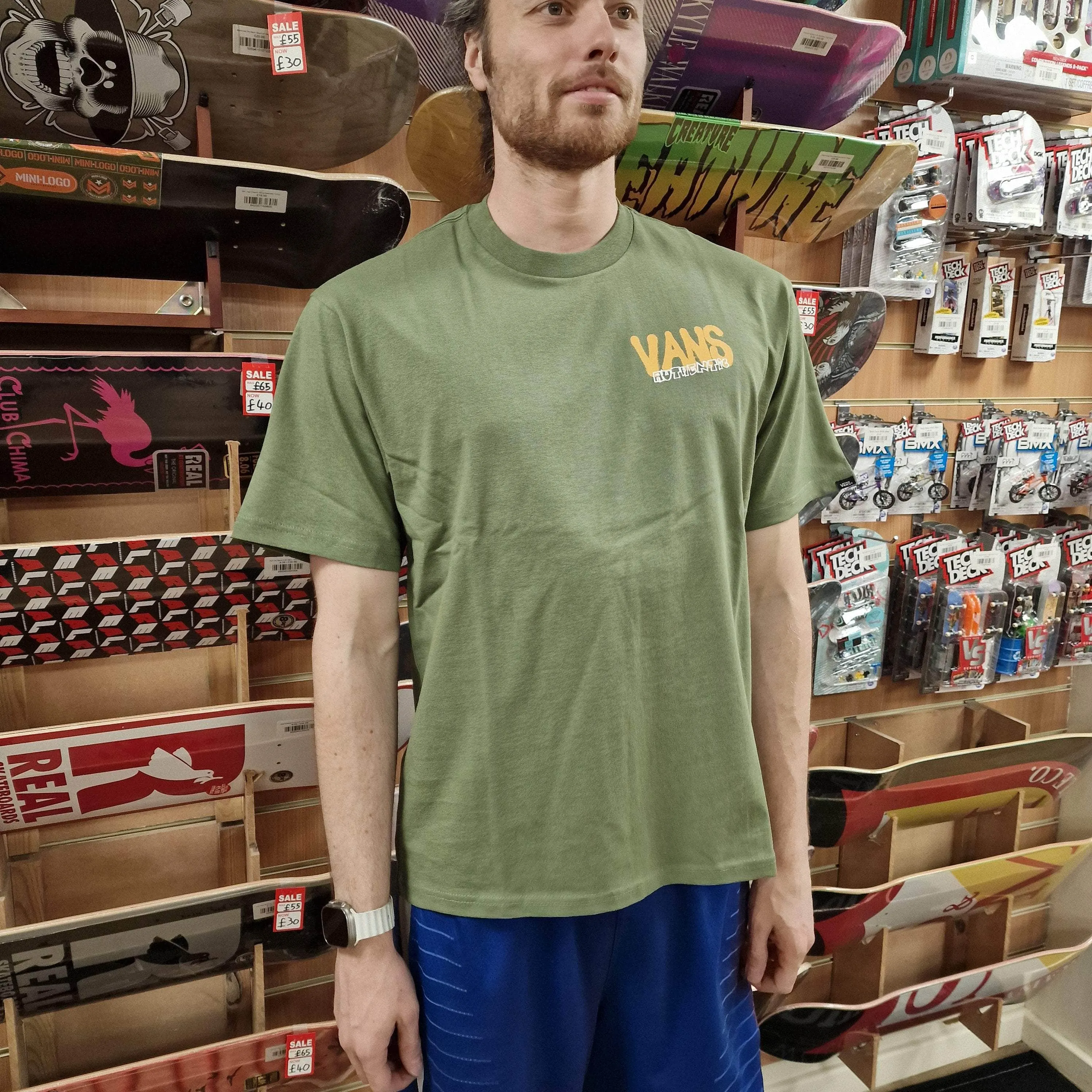 Vans Local Pub Spray Loose Fit T-Shirt Olivine