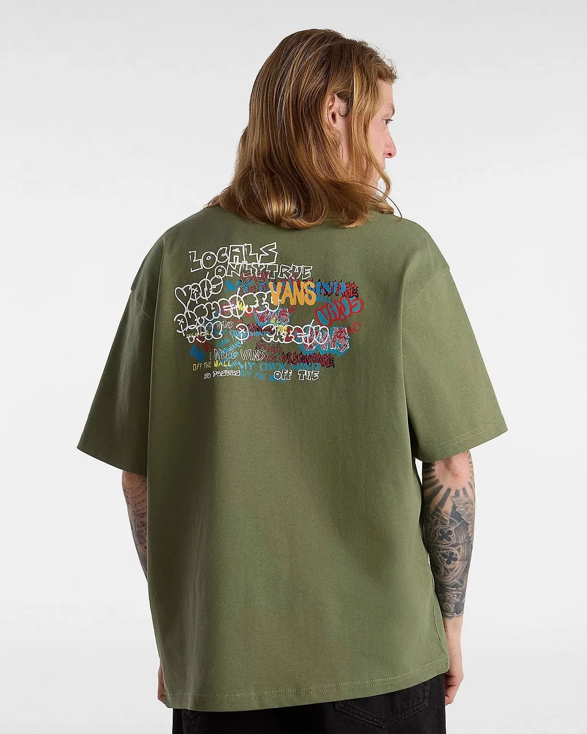 Vans Local Pub Spray Loose Fit T-Shirt Olivine