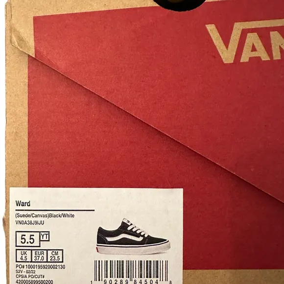 Vans Ward Low Suede Canvas Lace Up Skate Sneaker 5.5 7 NWT NEW BOX