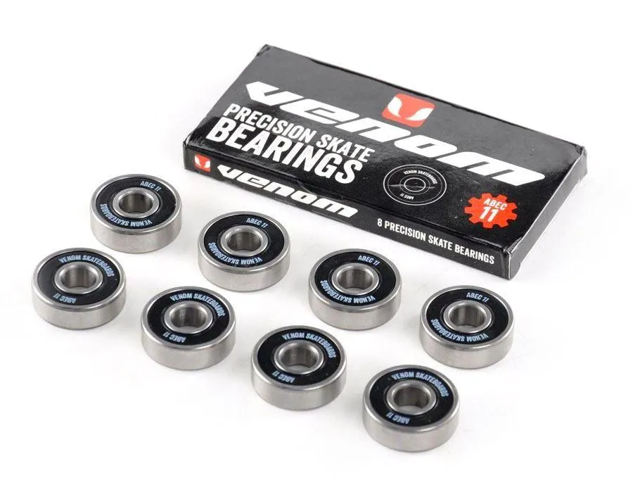 Venom Wheels, ABEC 11 Bearings   FREE Bolts Gift Pack