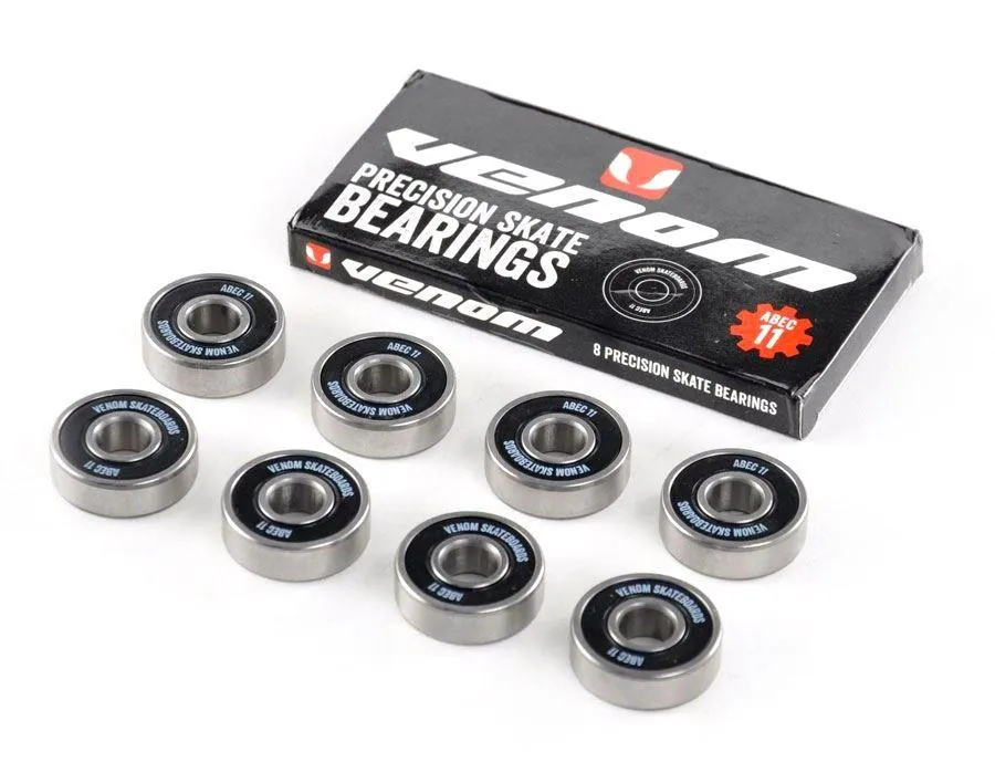Venom Wheels, ABEC 11 Bearings   FREE Bolts Gift Pack
