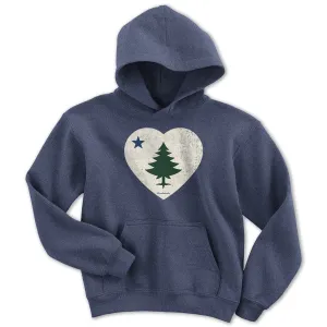 Vintage Maine Heart Youth Hoodie