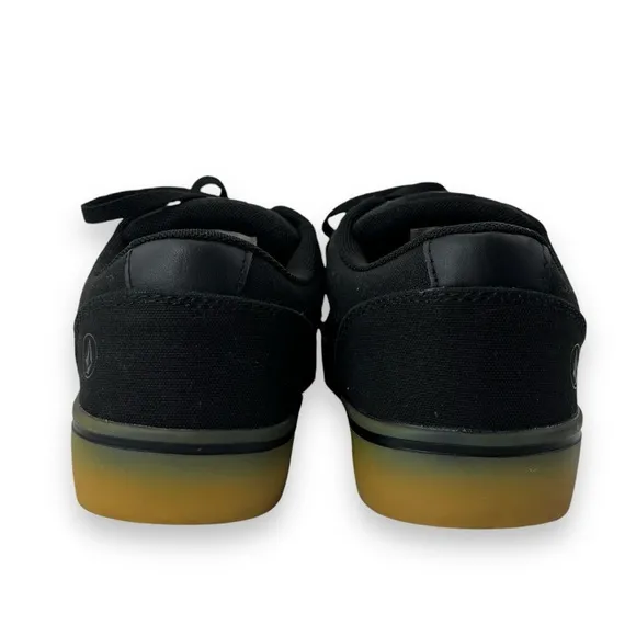 Volcom Men’s Workwear Black &amp; Gum Lace-Up Hard-Toe Skate Inspired Work Shoes 8.5