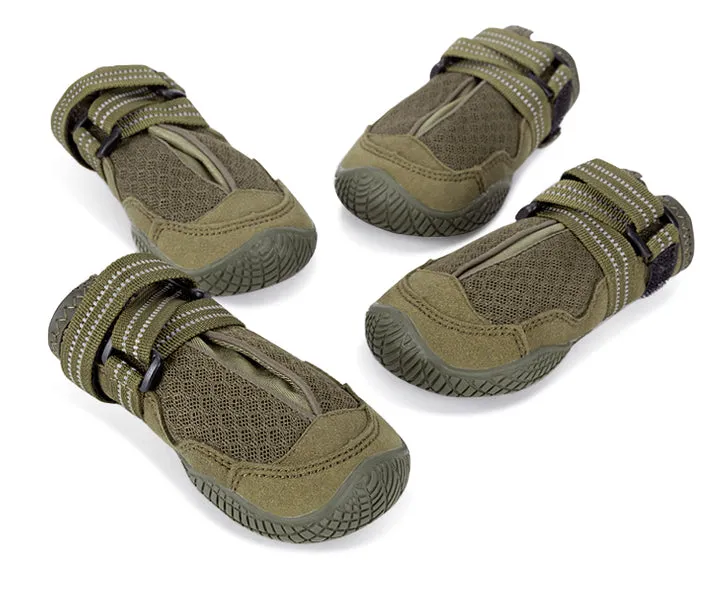 Whinhyepet Outdoor Adventure Dog Shoes - Green, Size 1