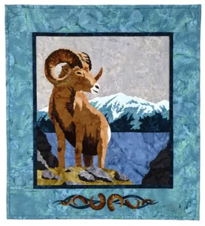 Wildfire Designs Alaska Mountain Hike Bighorn Sheep Applique Quilt Pattern