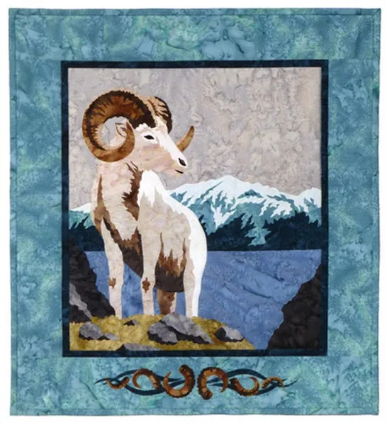 Wildfire Designs Alaska Mountain Hike Bighorn Sheep Applique Quilt Pattern