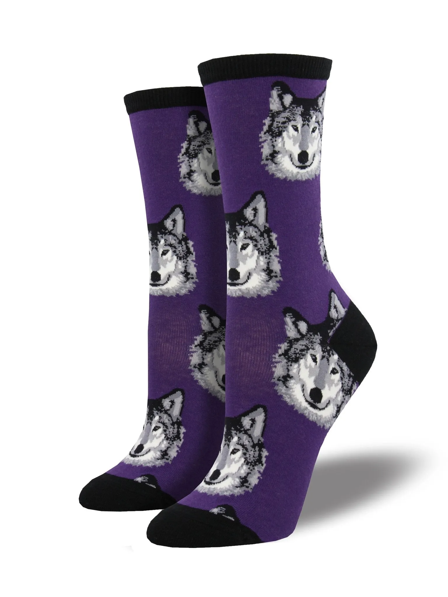 Wolf - Ladies Crew by Socksmith