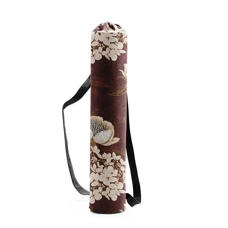 Woman Yoga Bag Yoga Mat Bag Men Sports Mat Bag Printed Canvas Drawstring Yoga Bag