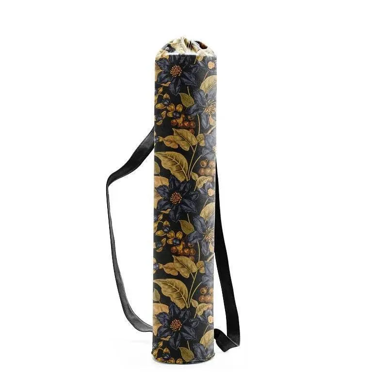 Woman Yoga Bag Yoga Mat Bag Men Sports Mat Bag Printed Canvas Drawstring Yoga Bag