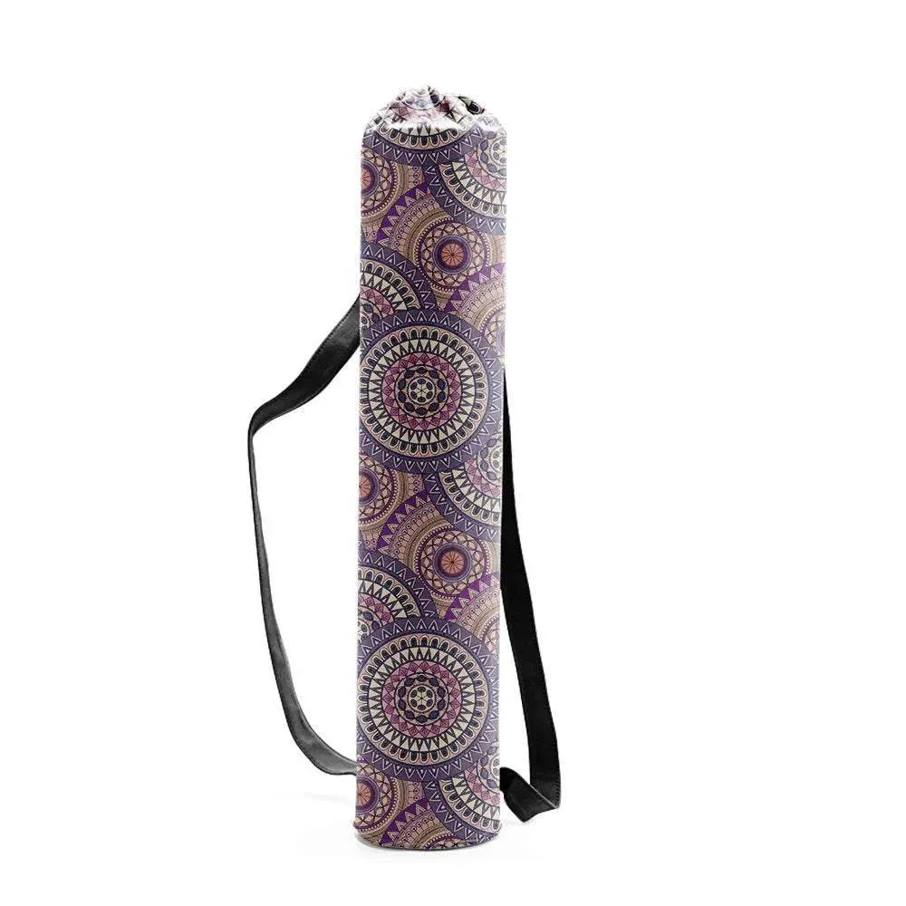 Woman Yoga Bag Yoga Mat Bag Men Sports Mat Bag Printed Canvas Drawstring Yoga Bag