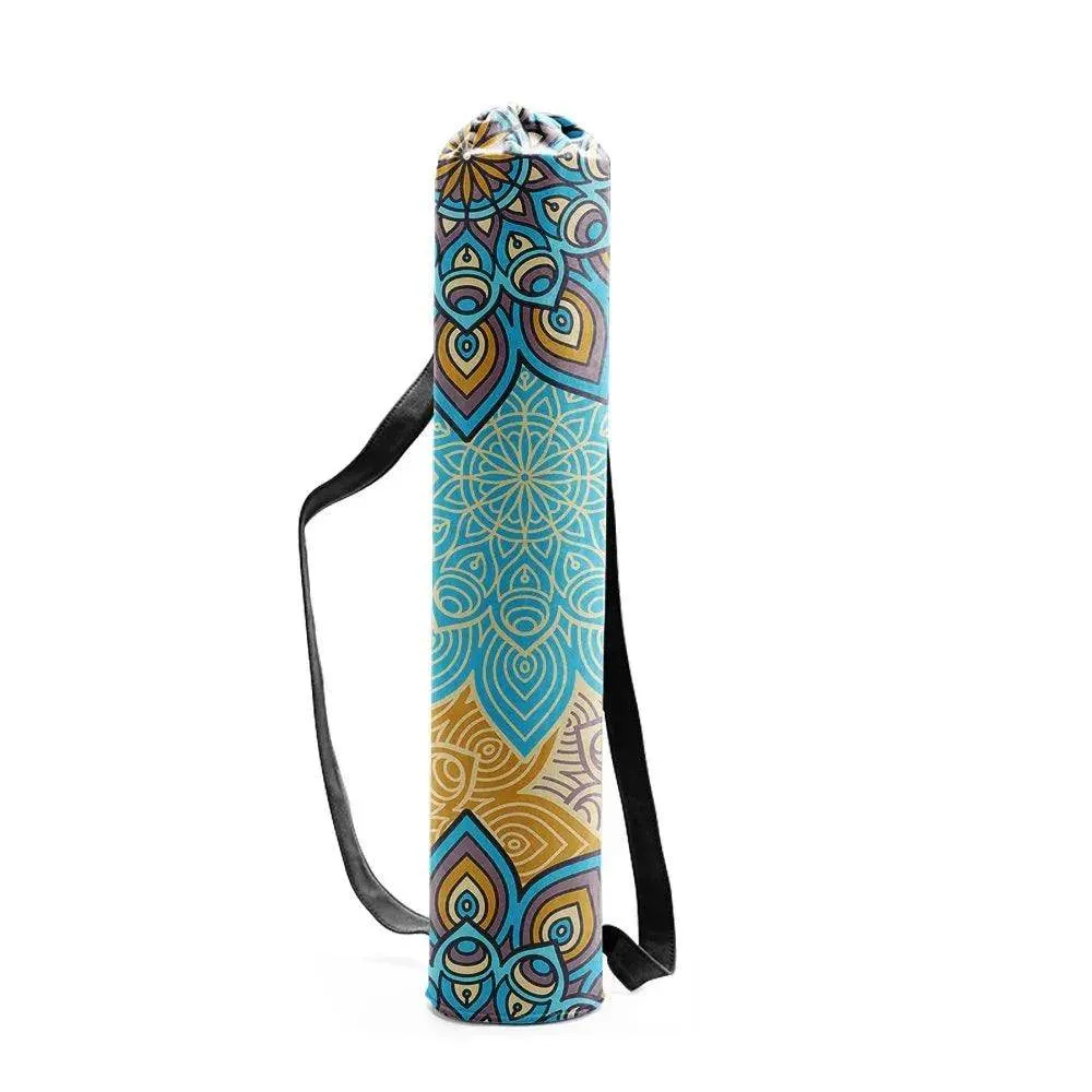 Woman Yoga Bag Yoga Mat Bag Men Sports Mat Bag Printed Canvas Drawstring Yoga Bag