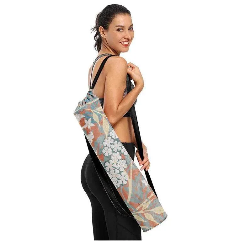 Woman Yoga Bag Yoga Mat Bag Men Sports Mat Bag Printed Canvas Drawstring Yoga Bag
