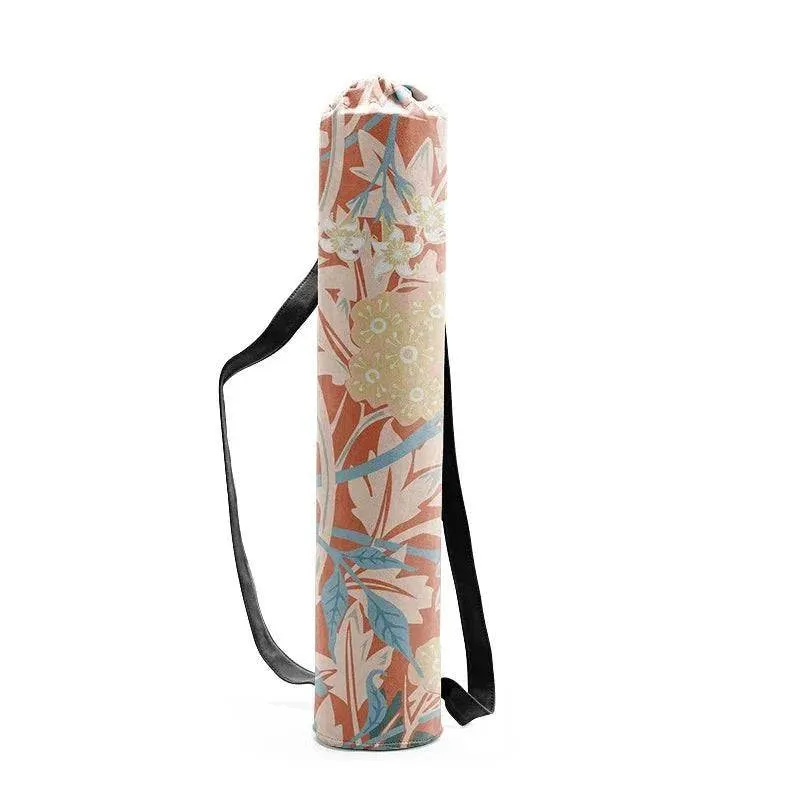 Woman Yoga Bag Yoga Mat Bag Men Sports Mat Bag Printed Canvas Drawstring Yoga Bag