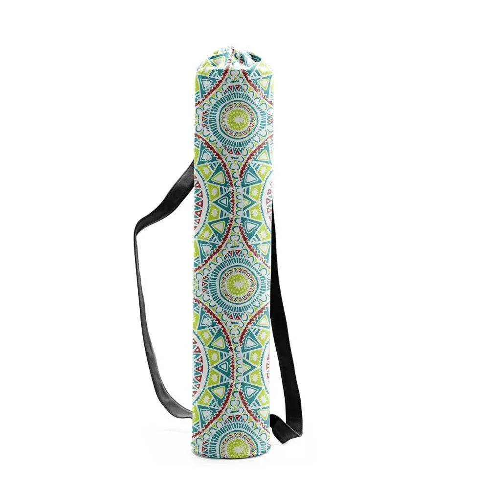 Woman Yoga Bag Yoga Mat Bag Men Sports Mat Bag Printed Canvas Drawstring Yoga Bag