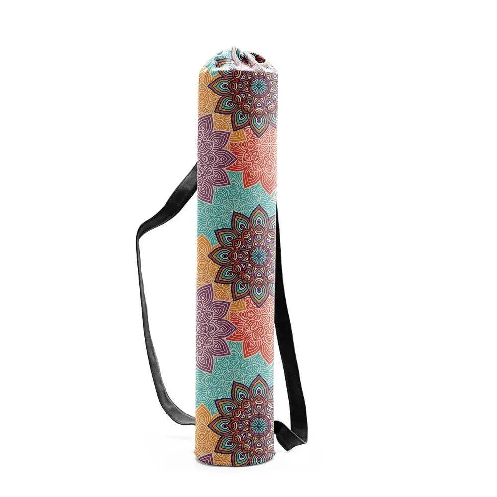 Woman Yoga Bag Yoga Mat Bag Men Sports Mat Bag Printed Canvas Drawstring Yoga Bag