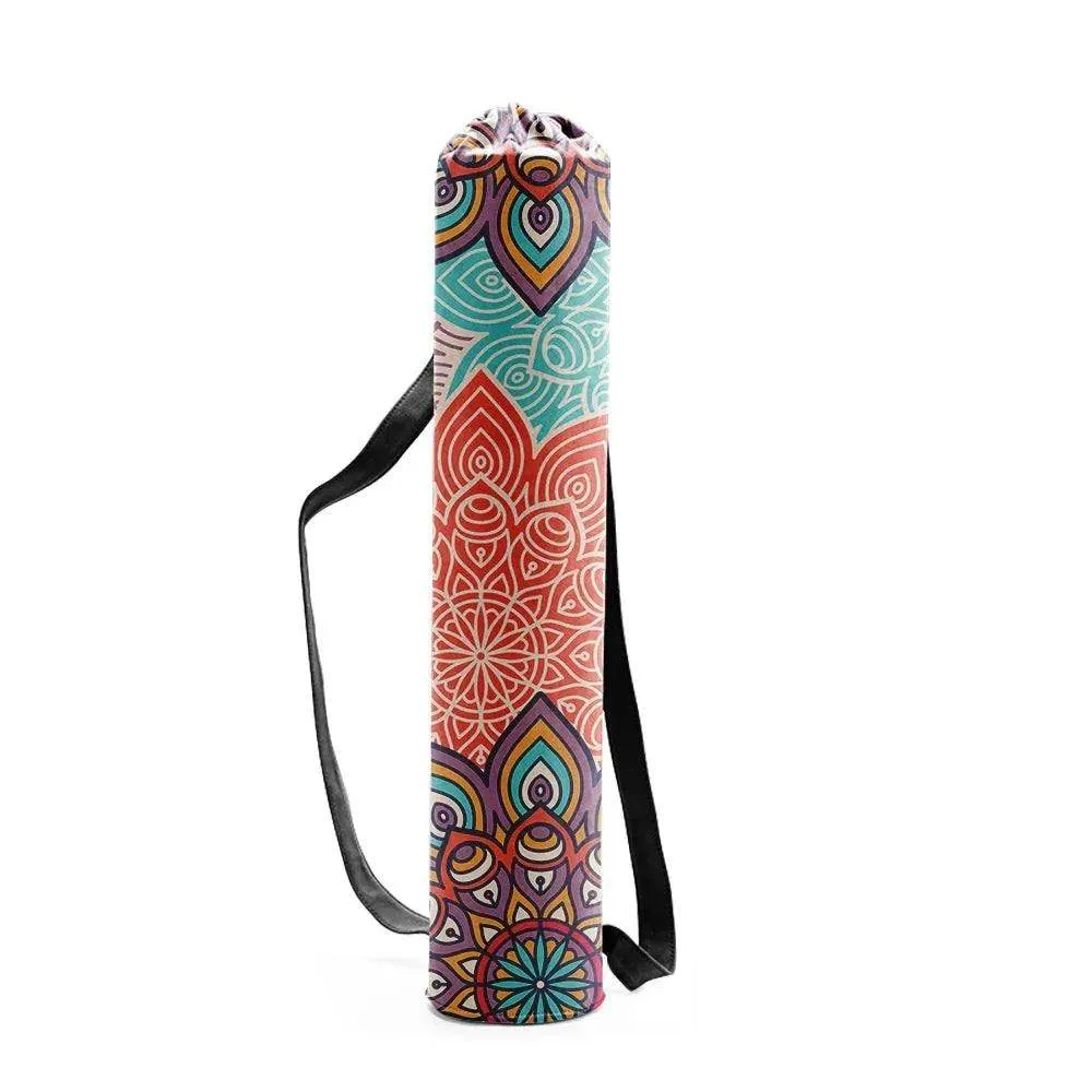 Woman Yoga Bag Yoga Mat Bag Men Sports Mat Bag Printed Canvas Drawstring Yoga Bag
