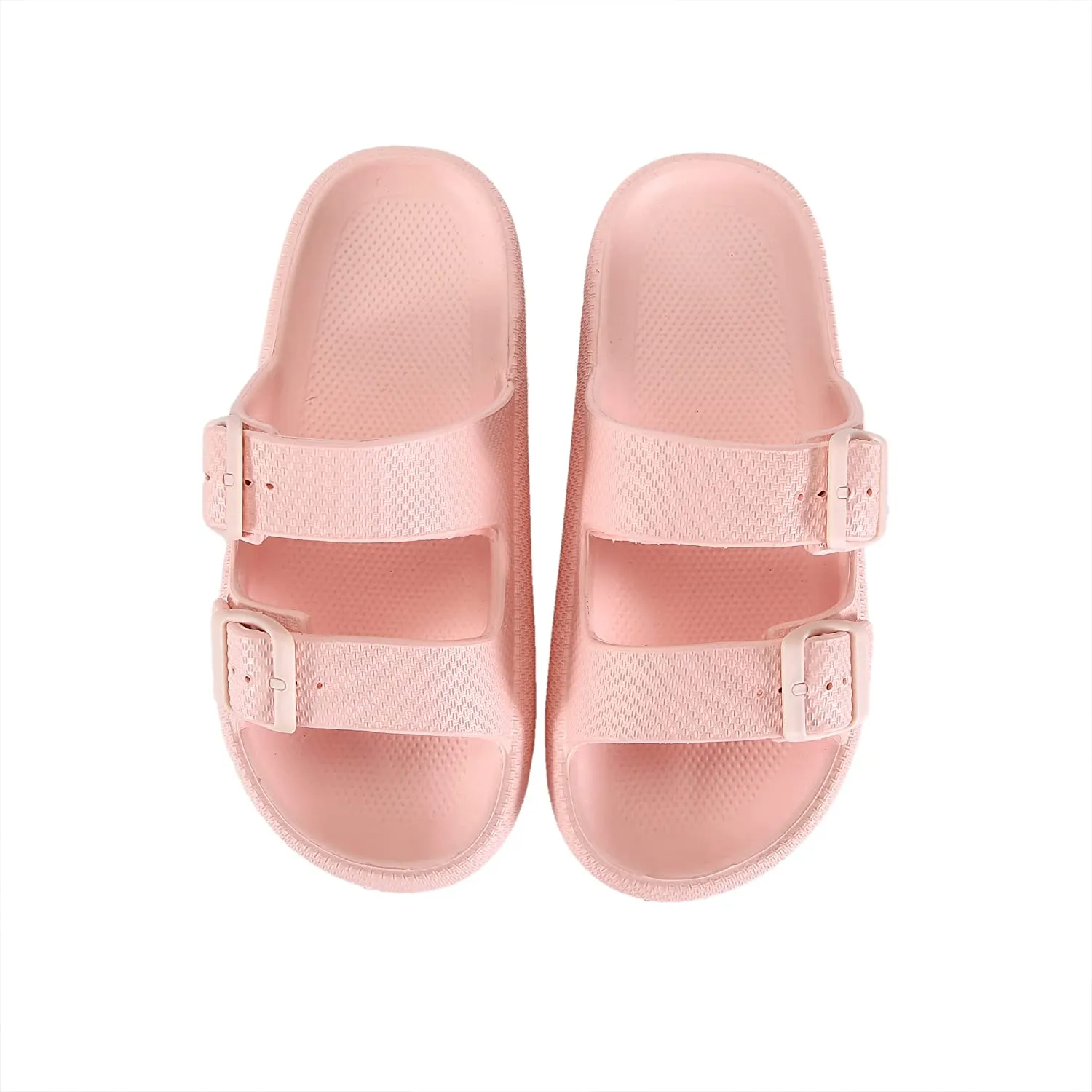 Women Men Cloud Slides for Quick Drying Non-Slip Double Buckle Pool Beach Sandals Open Toe Soft Thick Sole Cushioned Pillow Slippers Bathroom Massage Spa Shower Shoes