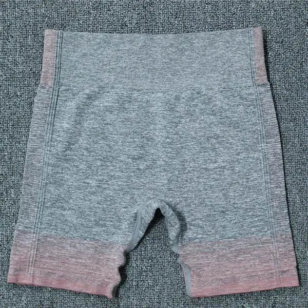 Women's Seamless Striped Gym Wear Shockproof Sports Bra Running T-shirt Fitness Shorts Fashion Elastic Tight Yoga Pants Set