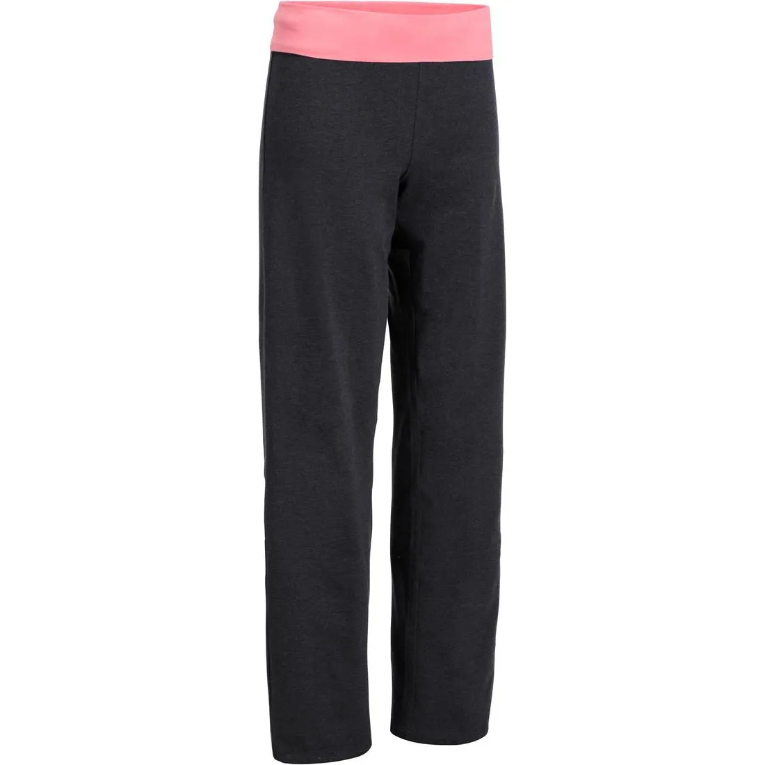 Women's Yoga Organic Cotton Bottoms - Mottled Grey / Coral