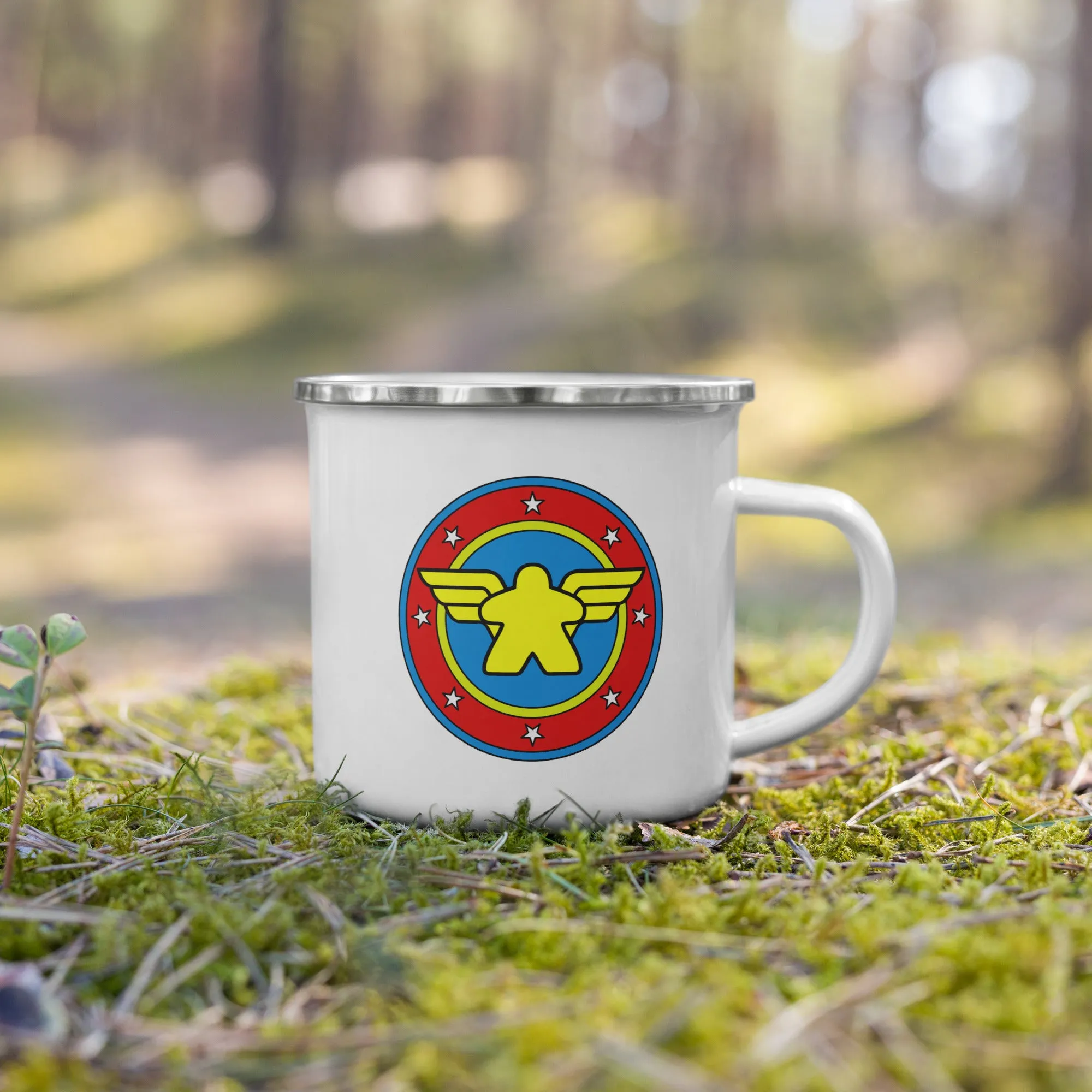Wonder Meeple Symbol Enamel Camping Mug