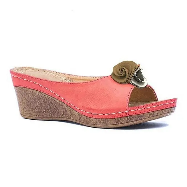 Ximena® | Comfortable leather flower sandals