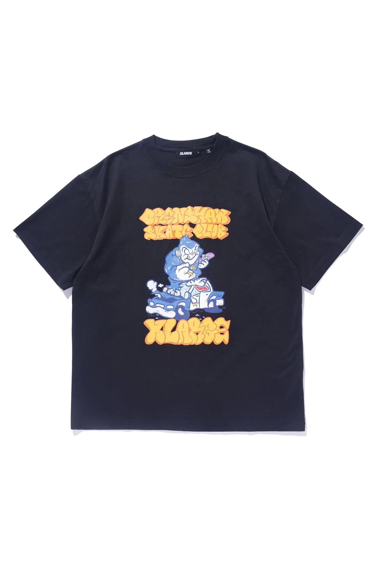 XLARGE x CSC VANDALISED POLICE CAR TEE - BLACK