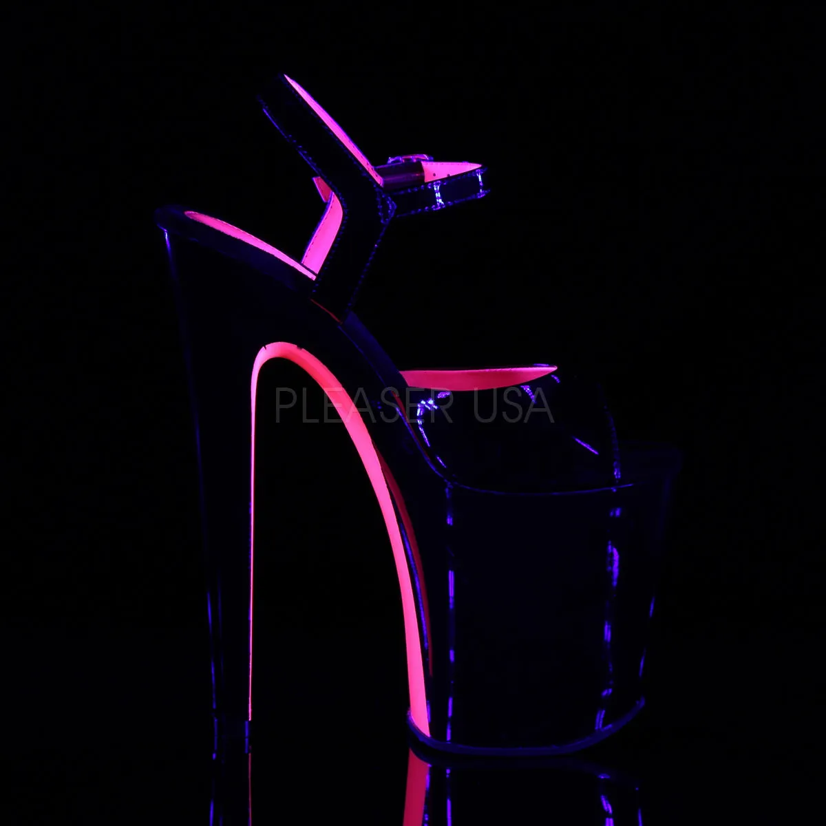XTREME-809TT  Black Patent-Neon Hot Pink/Black