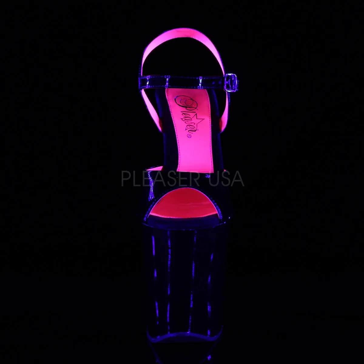 XTREME-809TT  Black Patent-Neon Hot Pink/Black