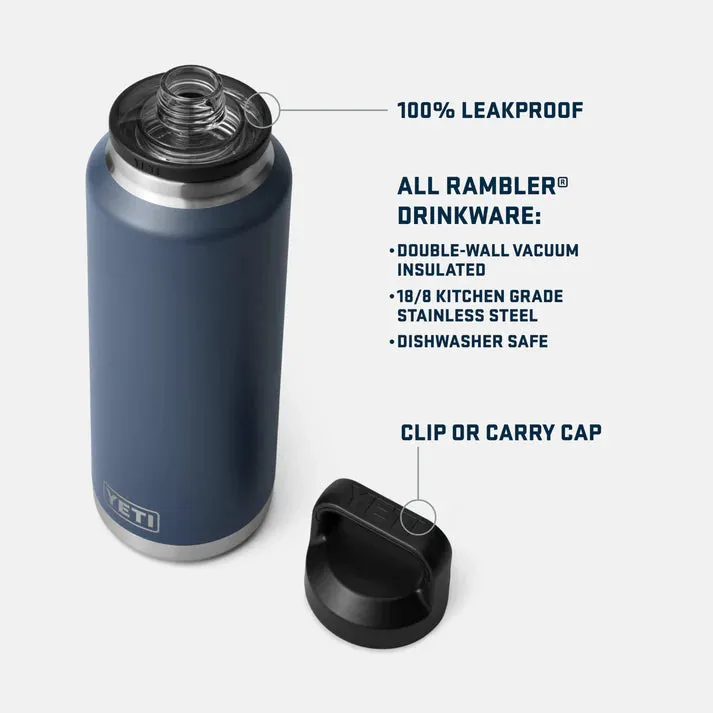 YETI Rambler 46 OZ (1.4L) Bottle With Chug Cap - Black