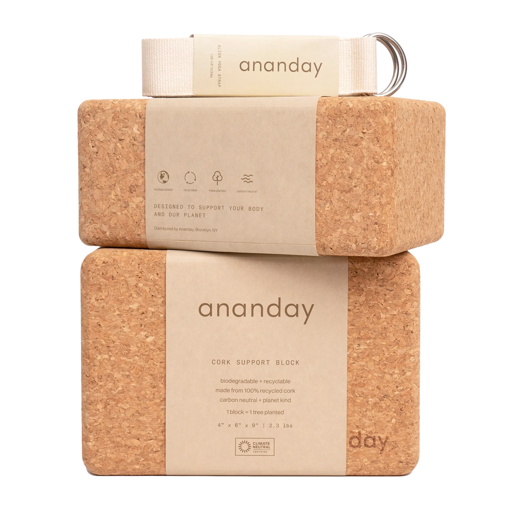 Yoga Block   Strap Set