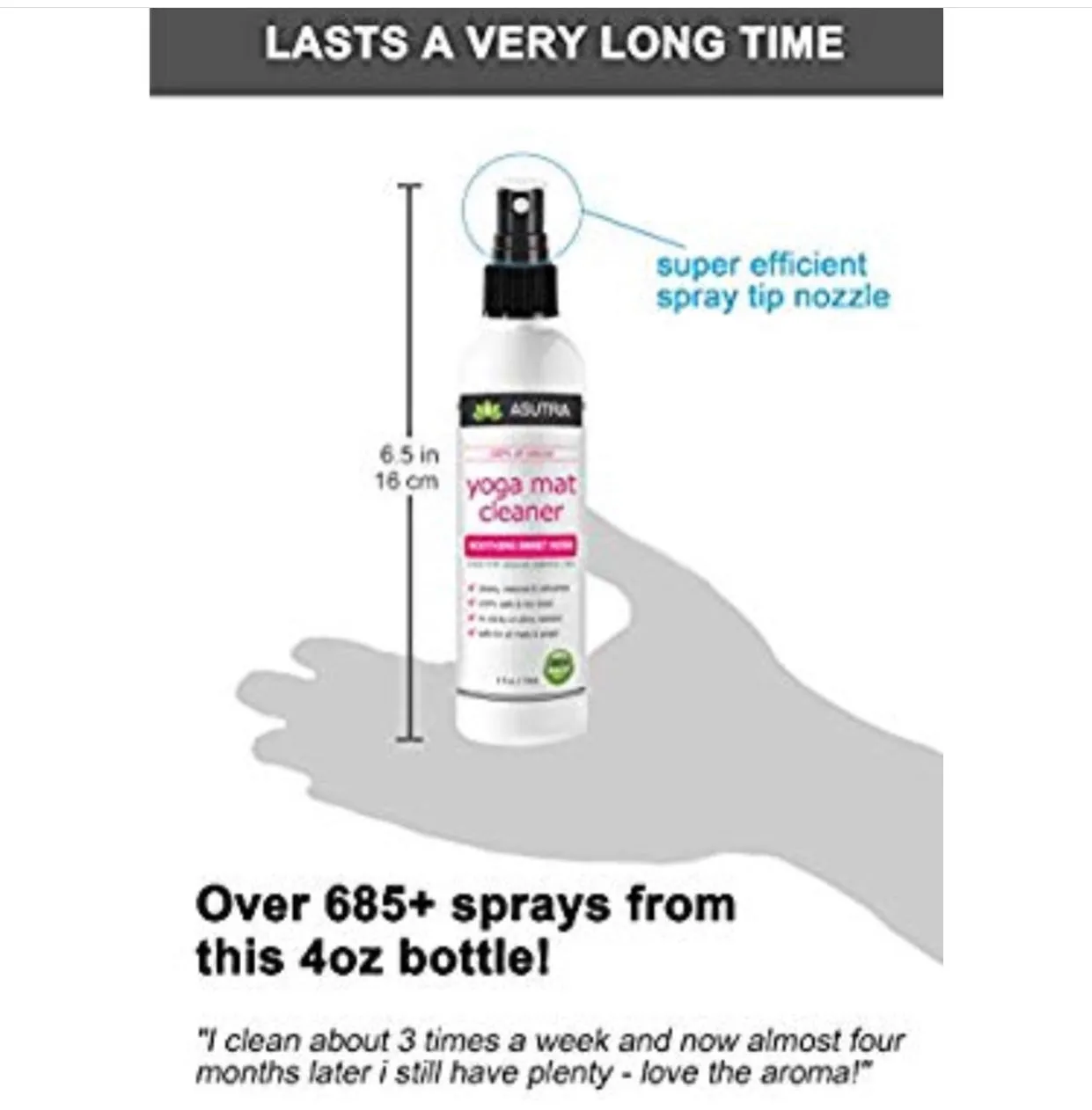 Yoga mat cleaner