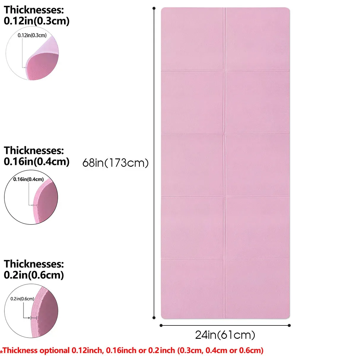 Yoga Mat Pilates Fitness Mat