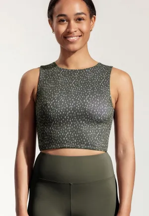 Yoga Oberteil „Amber“ mit Green Moon Print