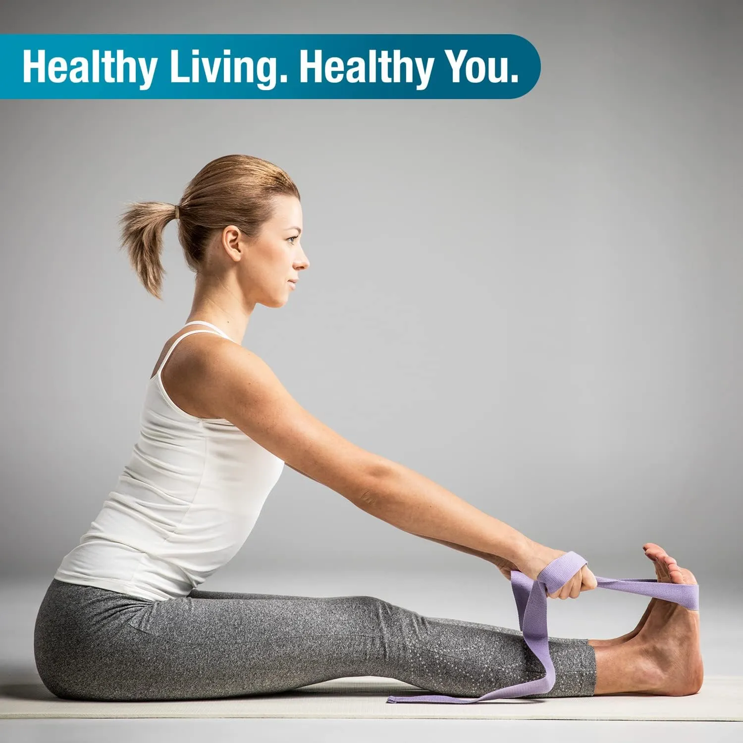 Yoga Strap Belt 1.85M, 2.45M - Blue